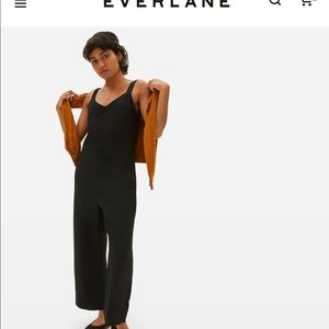 Everlane black Japanese GoWeave Slip Jumpsuit
